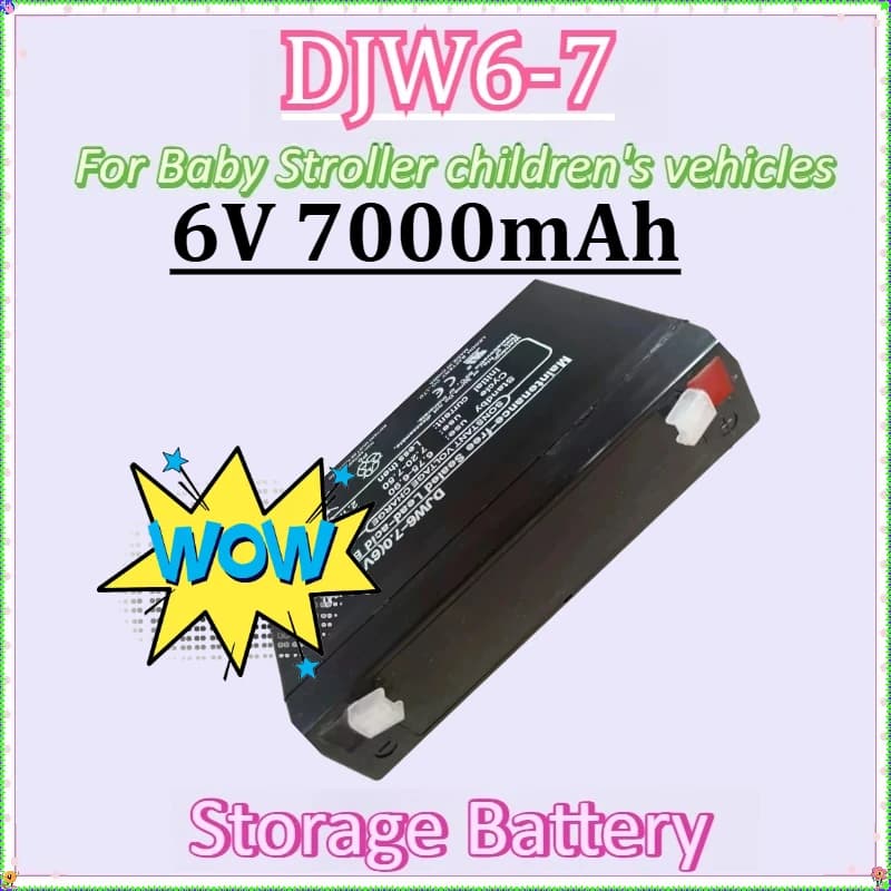 Per veicoli elettrici Batteria per passeggino 6V7AH per veicoli per bambini Nuova batteria di accumulo DJW6-7 6V 7000mAh