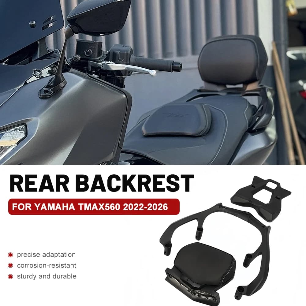 For Yamaha TMAX560 22-26 Motorcycle Seat Part Backrests Back Rest Pad rear frame Lumbar Support Waist Rest Soft Comfortable