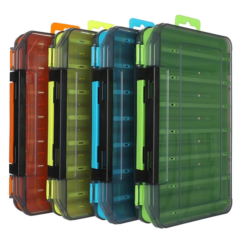 Fishing Tackle Box Storage Carp Container Case for Artificial Baits Lures Fly Waterproof Accessories Double Sided Fishing Tool