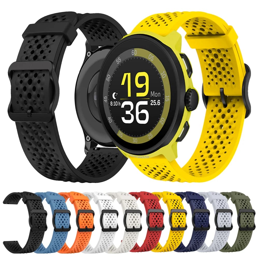 Cinturino in silicone da 22 mm per SUUNTO RACE 2 S/VERTICAL 2 OCEAN RUN Cinturino sportivo per SUUNTO5 9 PEAK PRO/DLC Bracciale con cintura regolabile