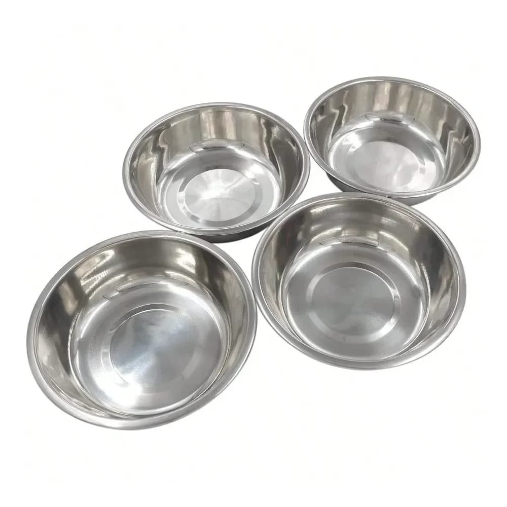 Accessori per Cani, Ciotole per Cani e Gatti in Acciaio Inossidabile, Set da 4 Pezzi