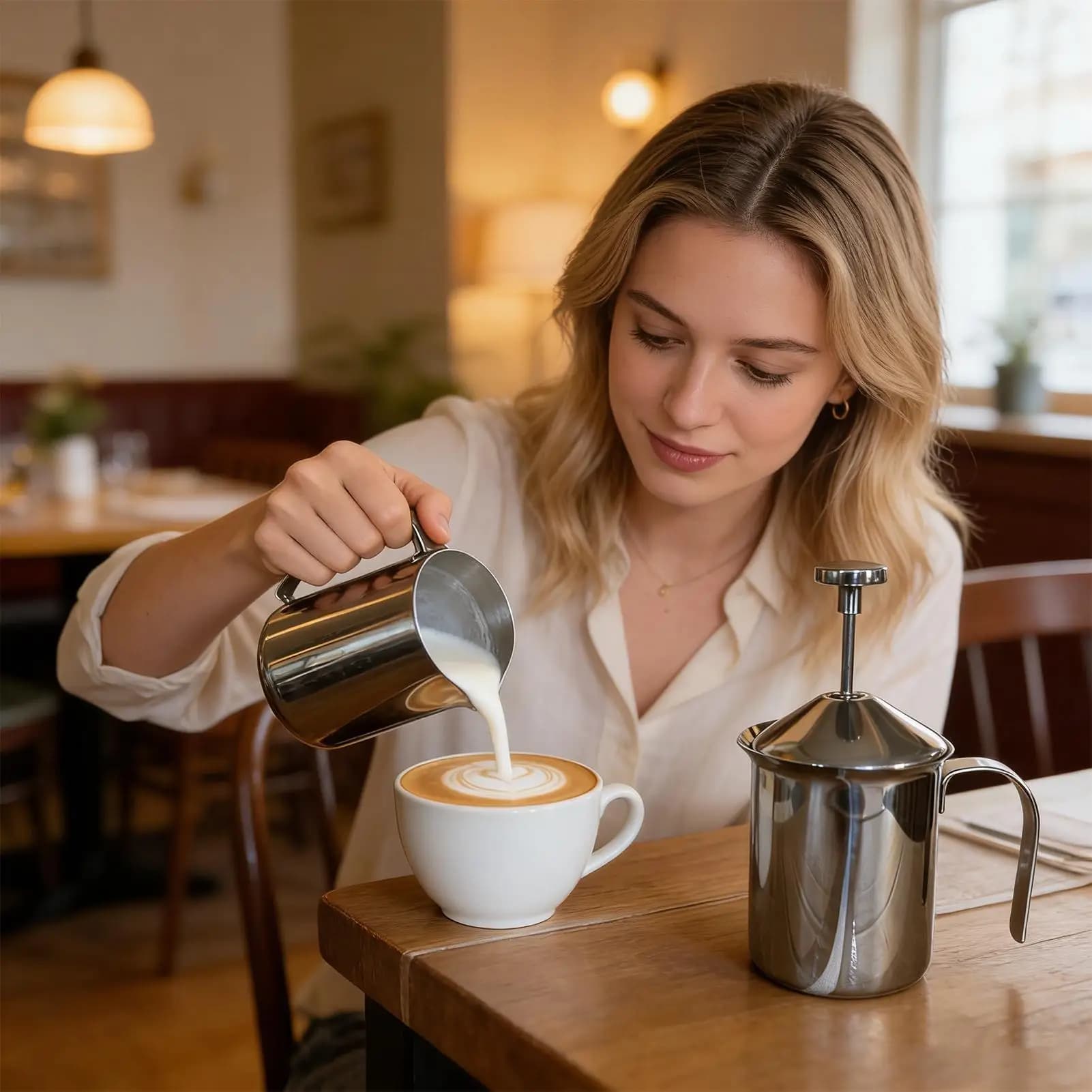 Montalatte Stainless Steel Manual, Hot Chocolate Foam Brochure, Milk, Espresso, Cream, Breakfast, Kitchen