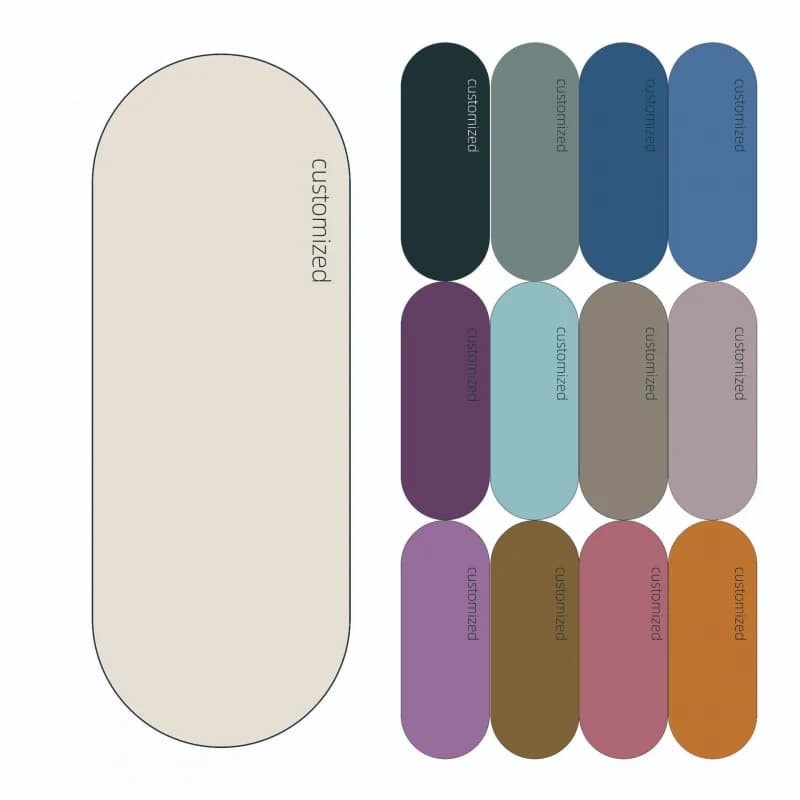 Nuovo Tappetino Yoga Antiscivolo di Tendenza, Colore Solido, in Gomma, Forma Ovale, per Esercizi in Palestra, Yoga e Pilates, Spesso e Resistente