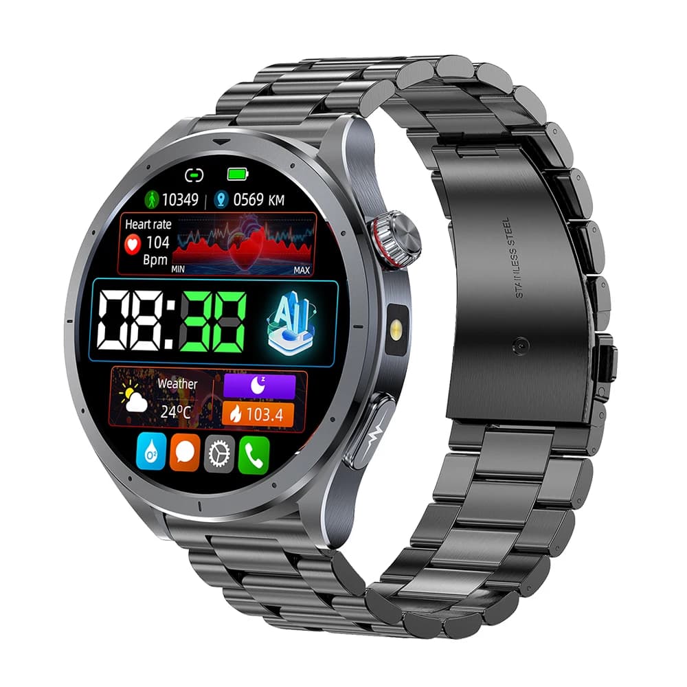 Body composition Blood component Micro-examination ECG Health SmartWatch Man Called Bluetooth LED Wrist Flashlight Smartwatch 2025
