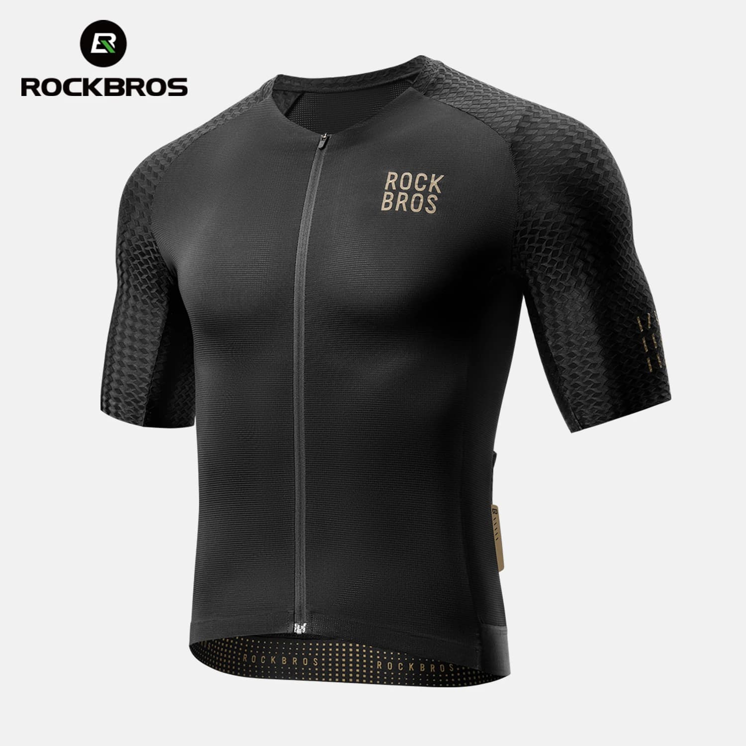 ROCKBROS Maglietta Estiva da Ciclismo a Manica Corta per Uomo, Traspirante, Abbigliamento per Bici da Strada, T-shirt Sportiva a Manica Corta