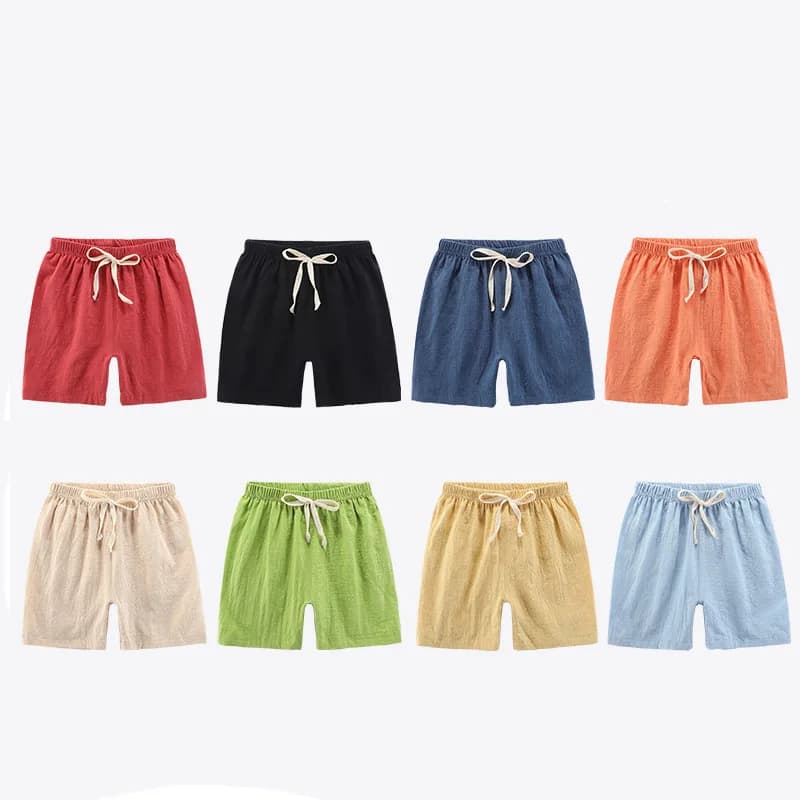 Pantaloncini da neonato coreano da 6 a 9 12 18 24 mesi 2024 pantaloncini estivi da ragazza grande per adolescenti 150 160 cm cotone lino abbigliamento estivo per bambini