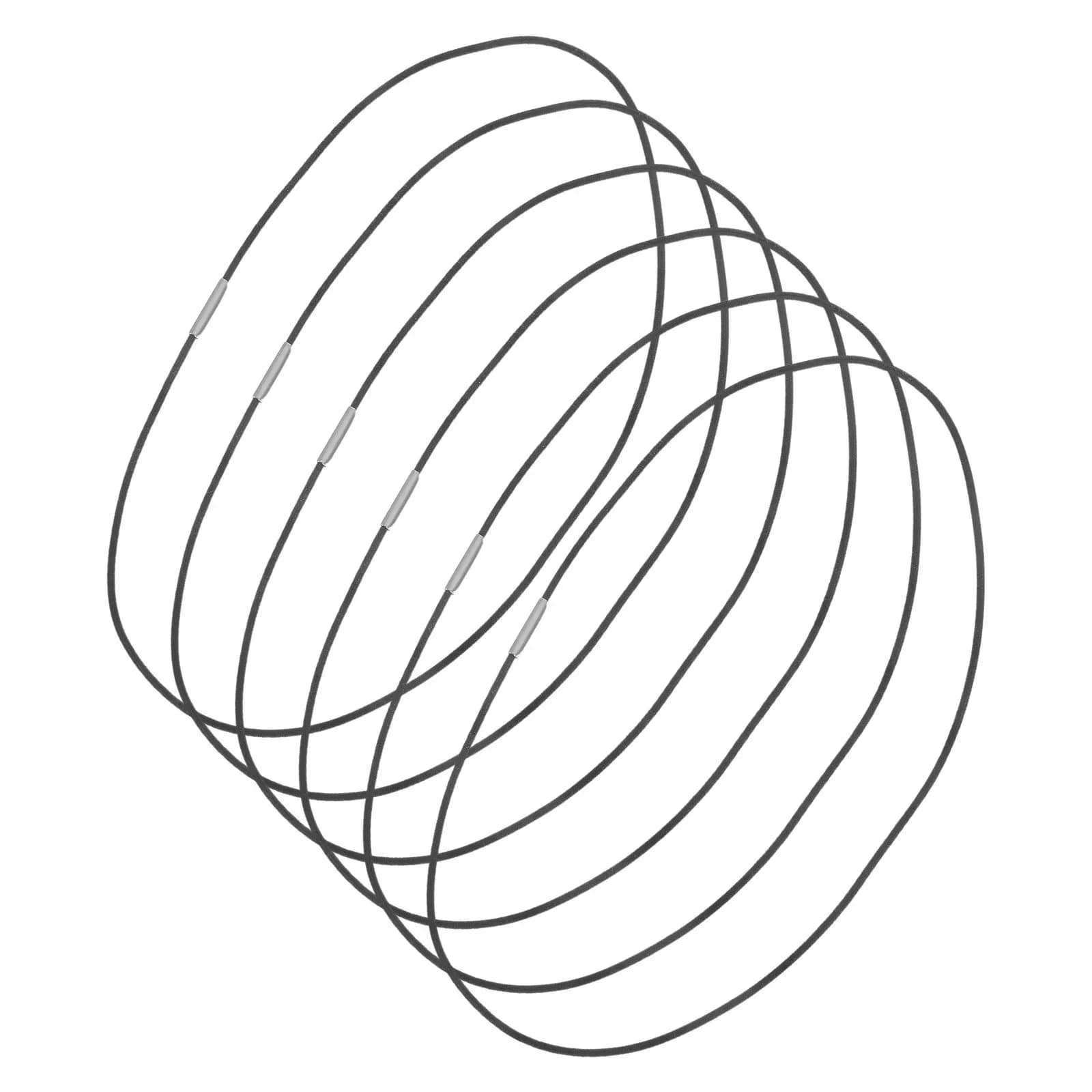 6 Pezzi Elastici per Quaderni Neri Spessi e Resistenti, Corde di Collegamento Elastiche di Ricambio per Diari, Agende e Fai da Te