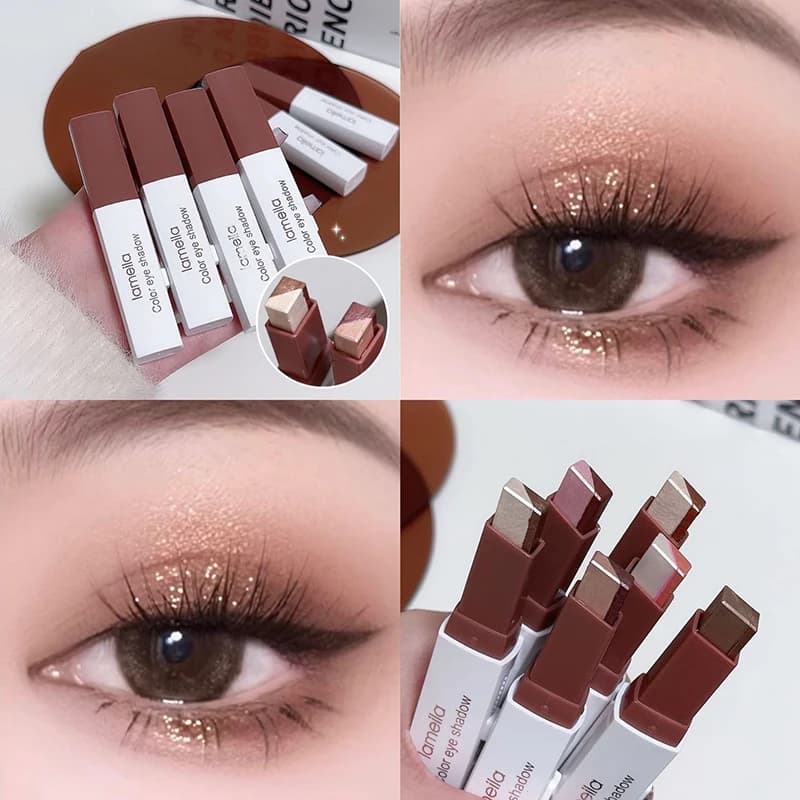 1 Piece Lightweight Glittered Bicolor Waterproof, Brilliant Eye Makeup Tool and Durable, Stick Shade for Beauty Passionate
