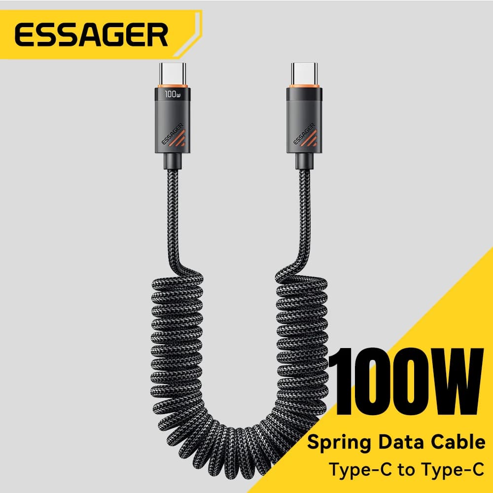 Essager 7A 100W USB A to Type C Cable for Huawei P50 P40 Fast charging charger USB-C iPhone 16 Xiaomi 12 Samsung Data