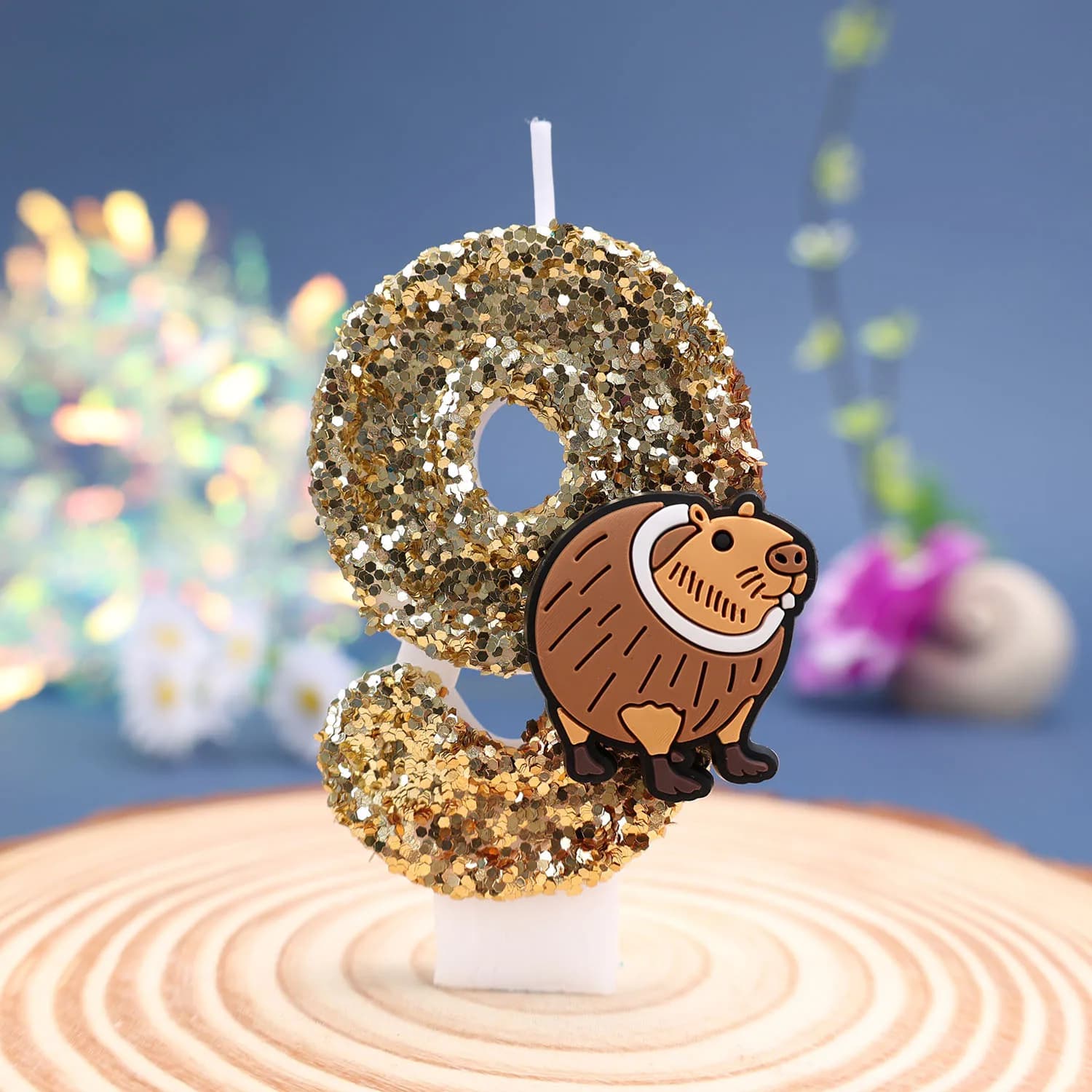 Candele a forma di Capibara, Combinazione di numeri per torta, Figurina Anime, Candele per Feste di Compleanno a tema Capibara, Decorazioni per Torte, Ornamenti, Regalo per Bambini, 1 pezzo