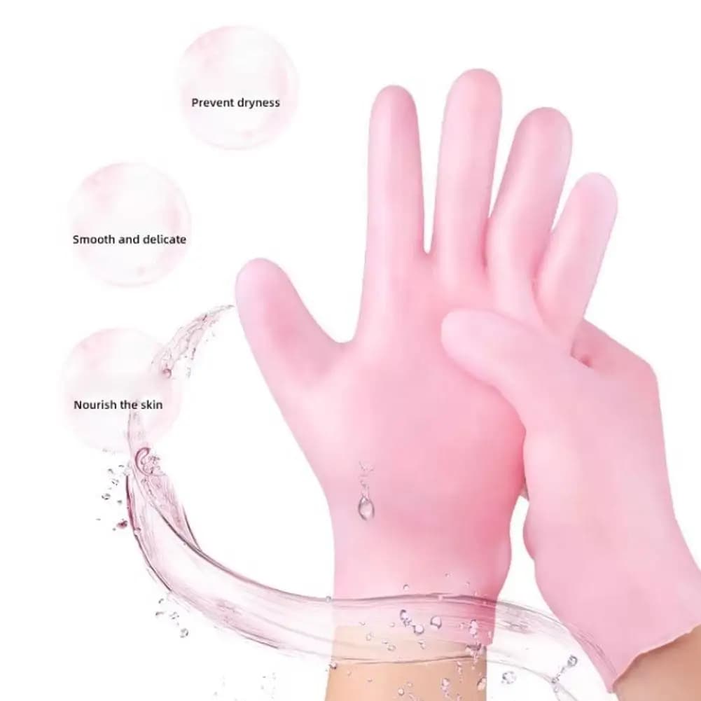 1 pair of exfoliating gloves in Silicone anti slip mask Spa for hands socks for Pedicure and moisturizing gloves for the care of hands