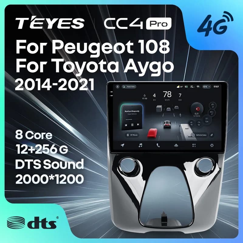 TEYES CC4 PRO Per Peugeot 108 Per Toyota Aygo B40 2014 - 2021 CarPlay Radio Multimedia Stereo Car play Auto 2DIN Autoradio