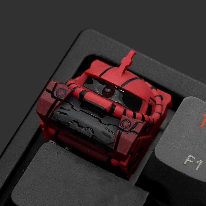 Casco con armatura meccanica 3D Artisan Keycap Rosso Verde Tattico stile guerriero per tastiere meccaniche MX Switch