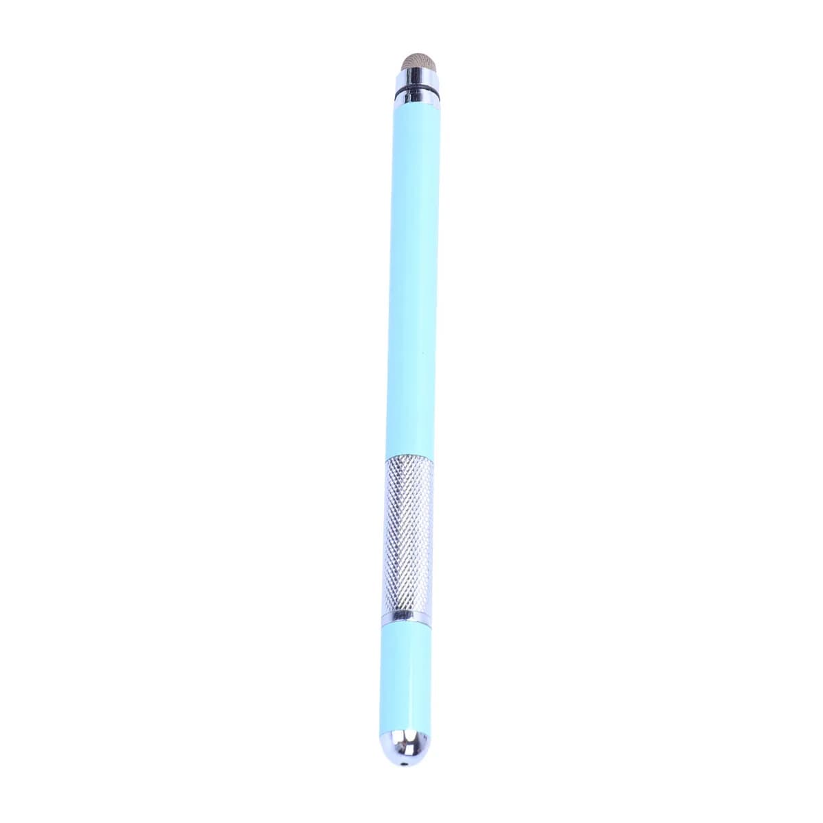 Penna Stilo Capacitiva Blu a Doppia Punta con Disco in Metallo per Telefoni, Tablet, Disegno, Giochi, Appunti e Interazione con lo Schermo