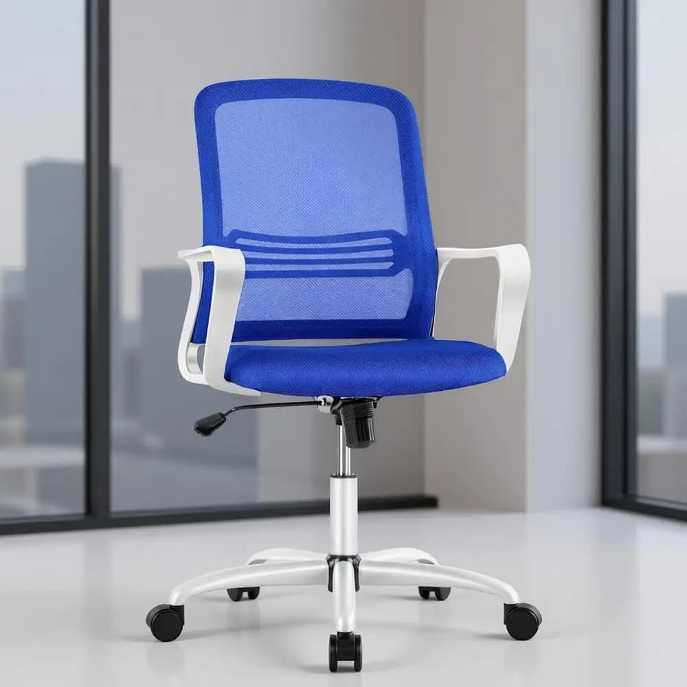Sedia ergonomica regolabile con schienale alto: sedia da scrivania girevole in rete con supporto lombare e inclinazione, poggiatesta e braccioli 4D per ufficio domestico