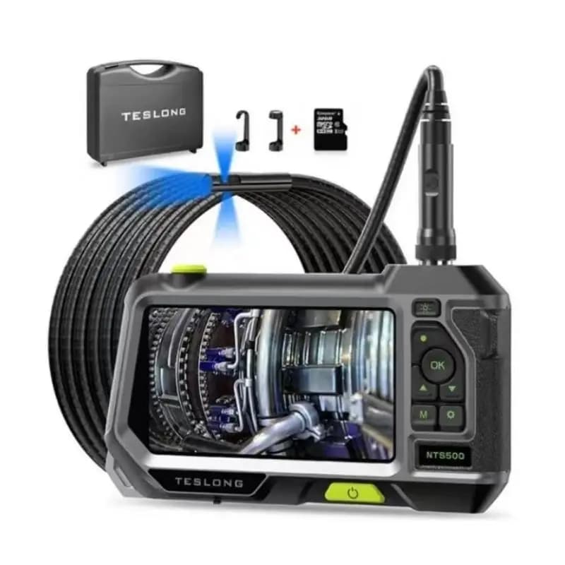Endoscope with dual lens camera with 5" IPS monitor Teslong NTS500 Periscope industrial waterproof for automotive inspection