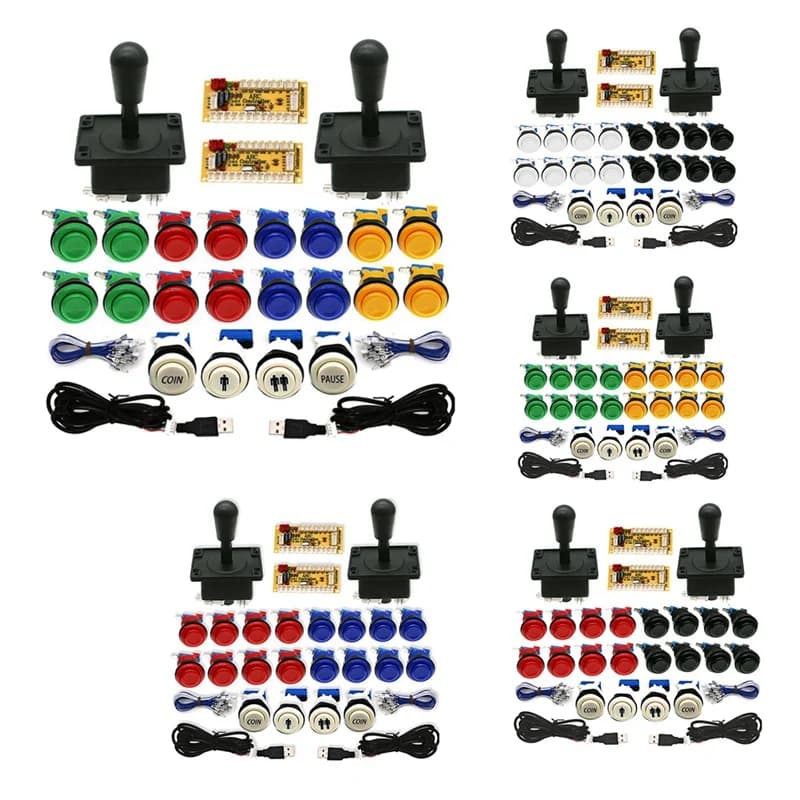 (NUOVO) Per Neo Geo Arcade Gioco Kit FAI DA TE Controller Scheda USB Per Pc Raspberry Pi Zero Delay Stile DEGLI STATI UNITI 8 Vie Joystick