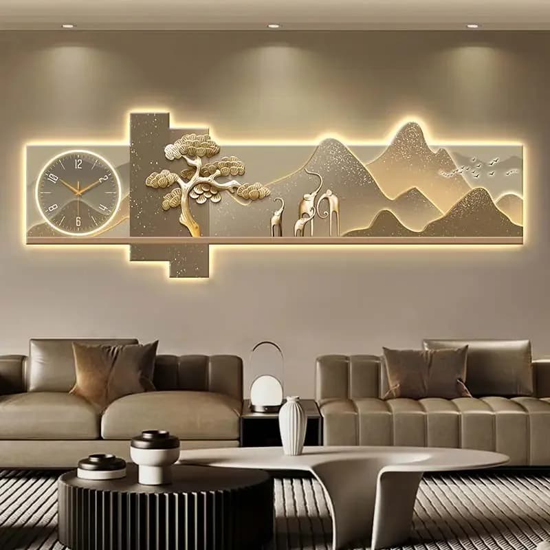 Orologio da Parete Decorativo per Casa, Poster e Quadri per Soggiorno, Decorazioni Murali, Dipinti Decorativi per Arredamento Stanza