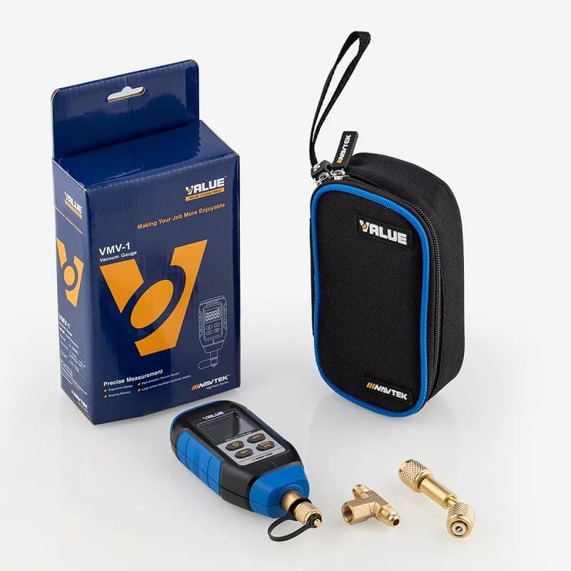 Valore VMV-1 Calibro per vuoto Calibro micron Valore ad alta precisione per manometri atmosferici A/c Calibro micron digitale Hvac