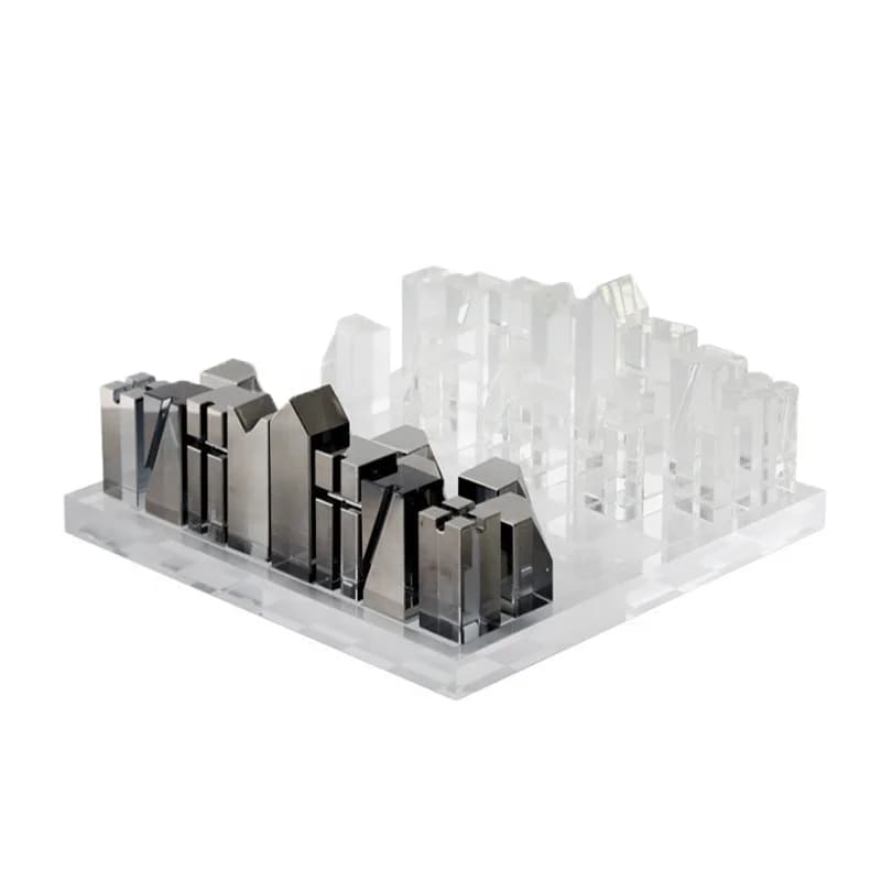 Factory Promotion Transparent Acrylic Chess Set Adult Chess Game Set Acrylic Chess Game Board