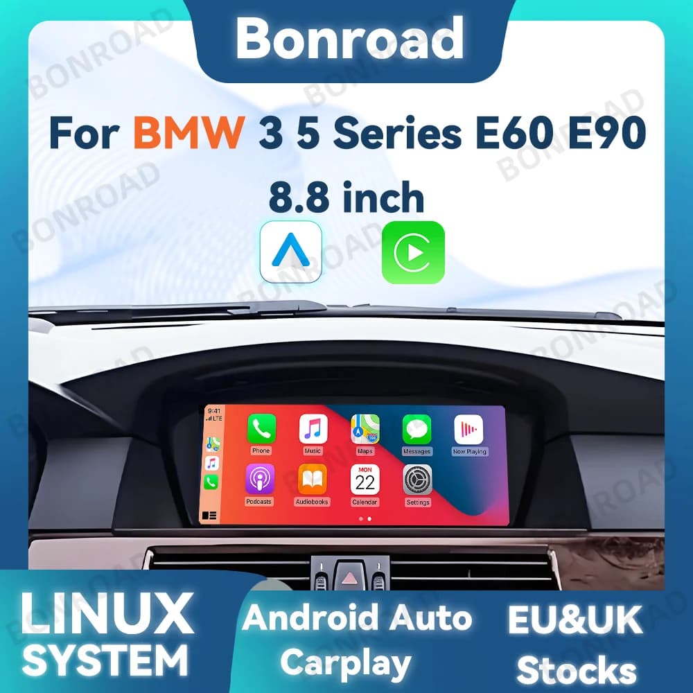 CarPlay Android Auto Wireless Multimedia Display Screen for BMW Series 5/3 E60 E61 E62 E63 E90 E91 E92 E93 M3 CCC CIC Monitor