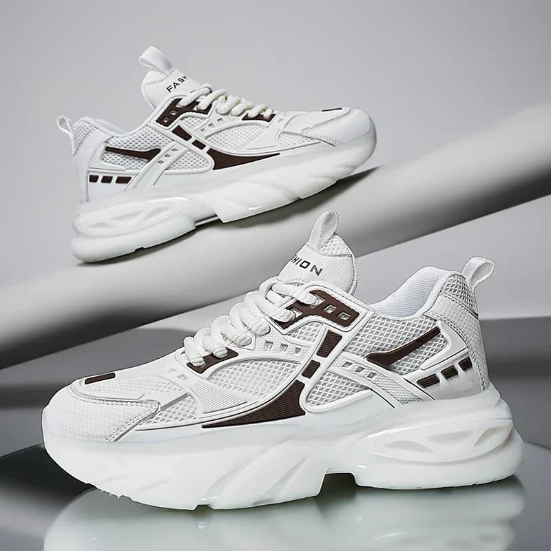 2024 Nuovi Uomini di Lusso Della Piattaforma Scarpe Da Ginnastica di Modo Degli Uomini Scarpe Da Corsa Aumentato Traspirante Scarpe Da Uomo Lace Up Zapatillas De Hombre
