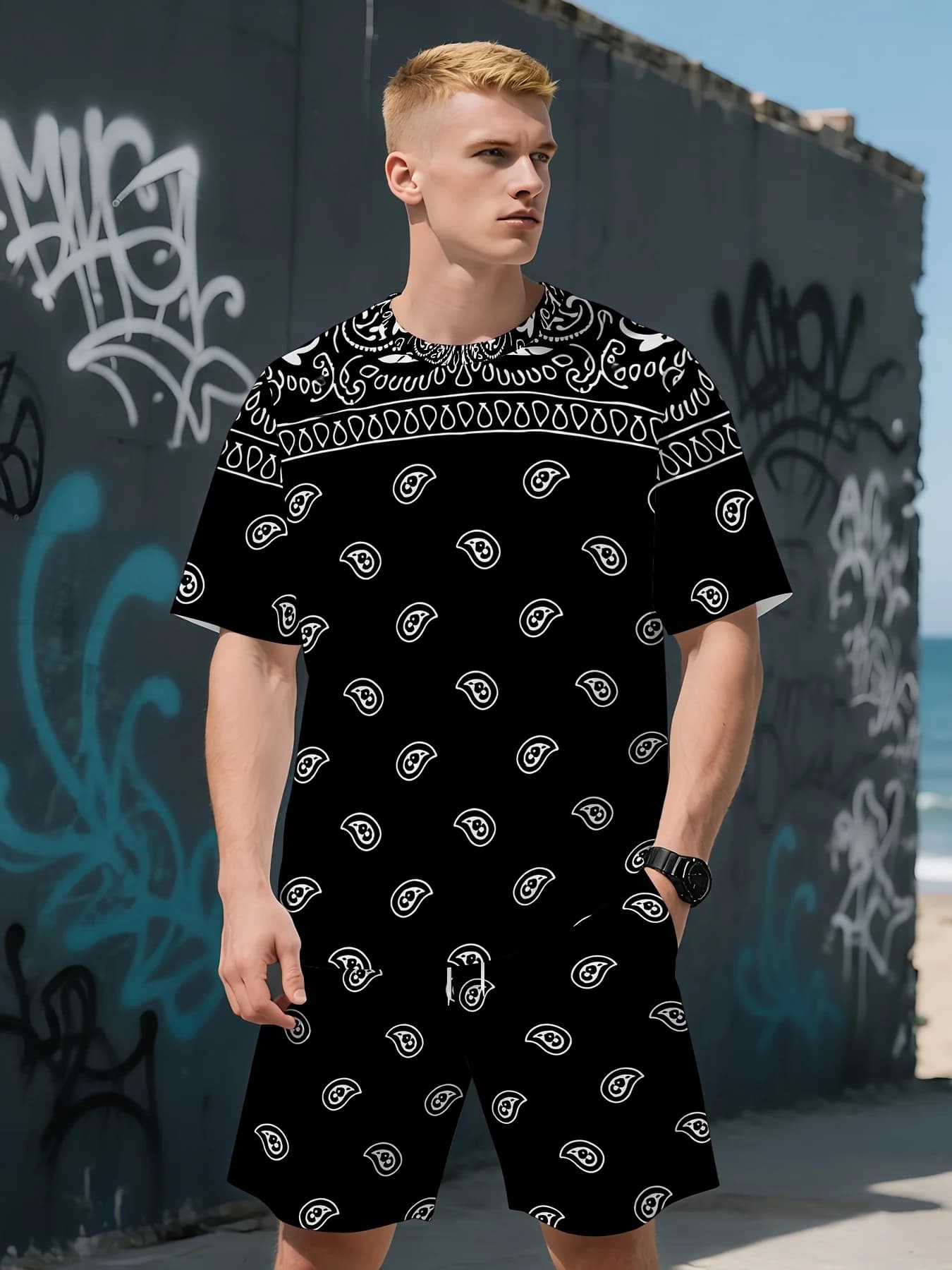 Nuovi Pantaloncini Estivi da Uomo 2026 con Stampa 3D, Stile Y2K Oversize, Adatti per Uso Quotidiano e Allenamento