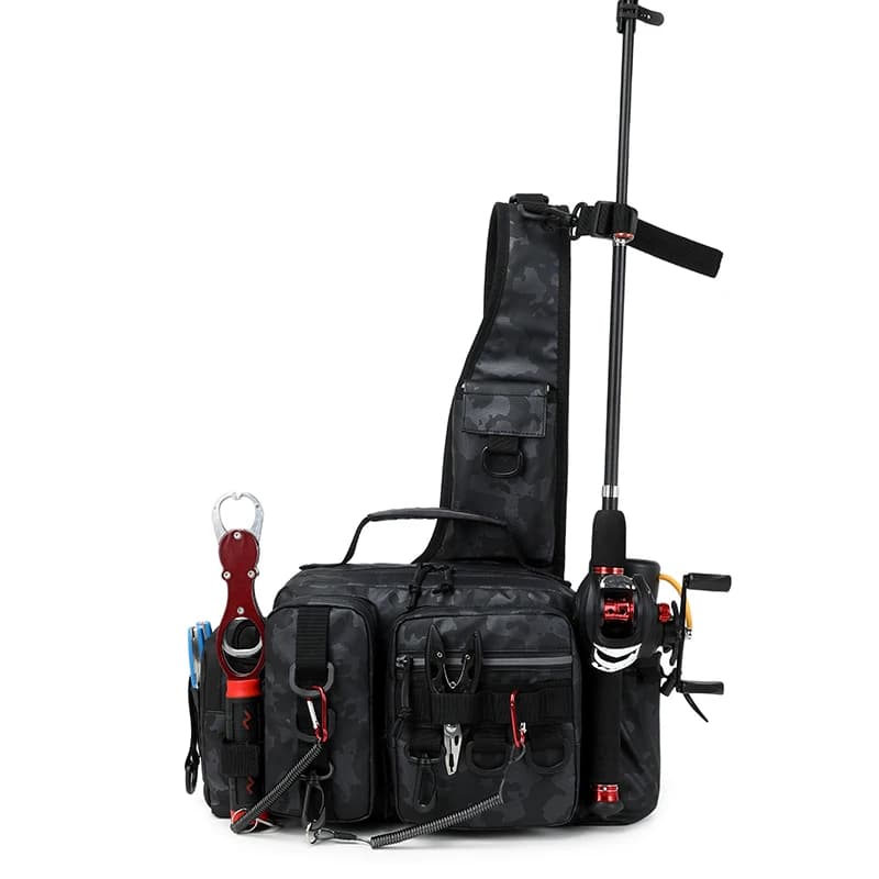 Tactical Fishing Bag Large Bearing Bag Single Shoulder Bag Bag Fish bait Bag Chest Bag for Fishing Box