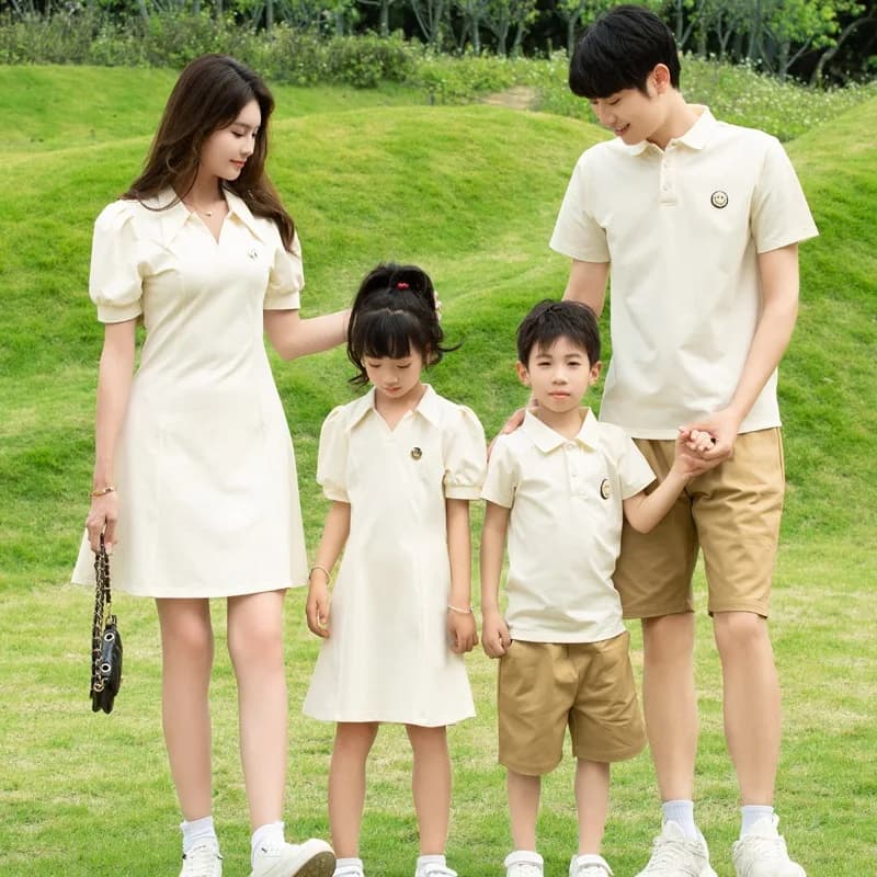 Completi coordinati per la famiglia camicia donna camicetta abito coppia Set indossare Tee vacanze estive festa della mamma Jean pantaloni corti regalo
