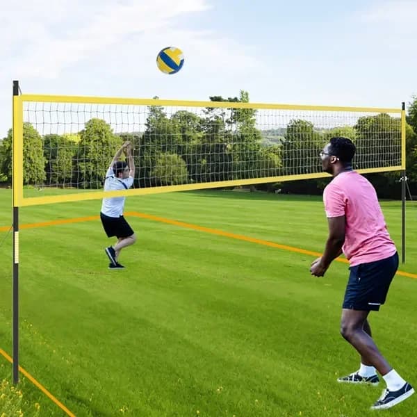 Set Rete da Pallavolo per Esterni - Sistema Portatile e Resistente per Campo da Gioco