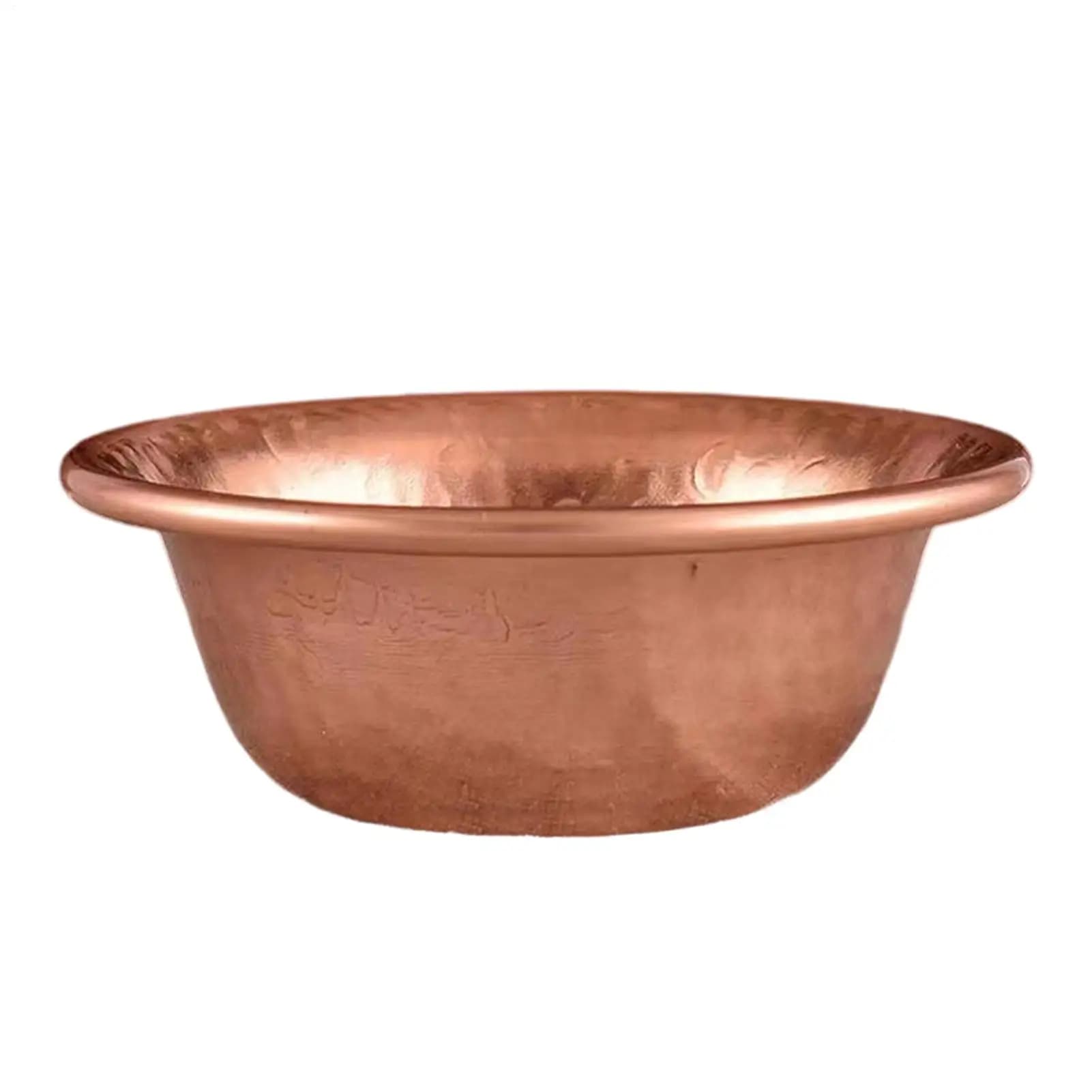 Copper Pet Bowl Wide Textured No-Coating Face Rust-Proof Copper Metal Cat Food Water Bowl for Home Kitchen Garden Balcony Lounge