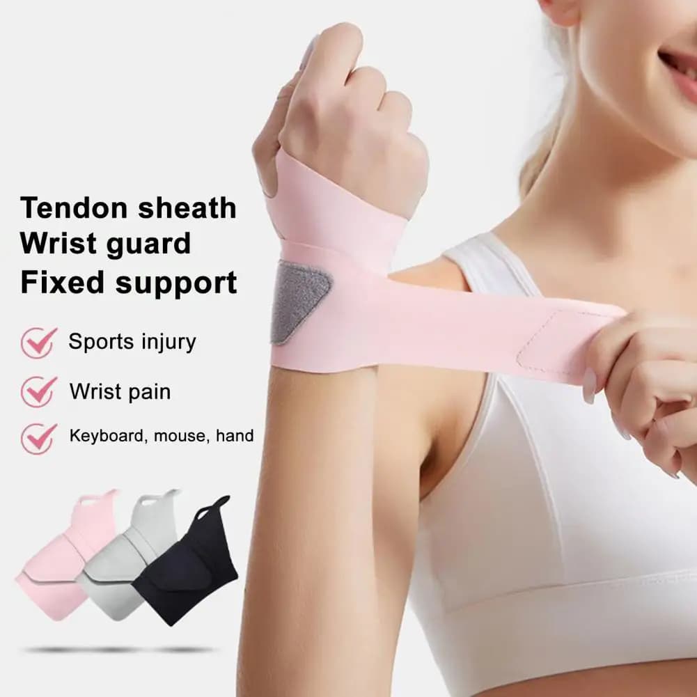 Supporto per Polso con Passante per il Pollice, Fascia Regolabile Traspirante per Alleviare il Dolore al Polso, Manica Compressiva