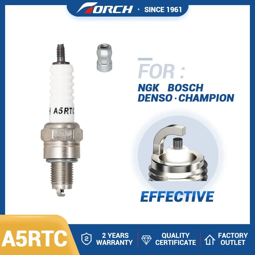 1PCS TORCH A5RTC Candela Sostituisci per Candela 6535/CR5HSB Denso U16FSR-UB HONDA 98056-55777 Champion 808/Z9Y Brisk NAR17