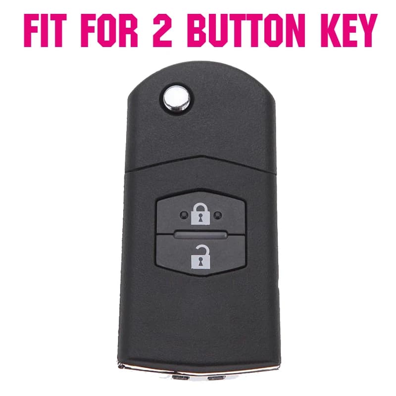 AX 2 Pulsante In Silicone Per Mazda Demio 2 3 5 6 M2 M3 M5 M6 CX-5 CX-7 CX-9 RX-8 MX5 MPV Chiave A Distanza Dell'automobile Fob Borsette Caso Della Copertura