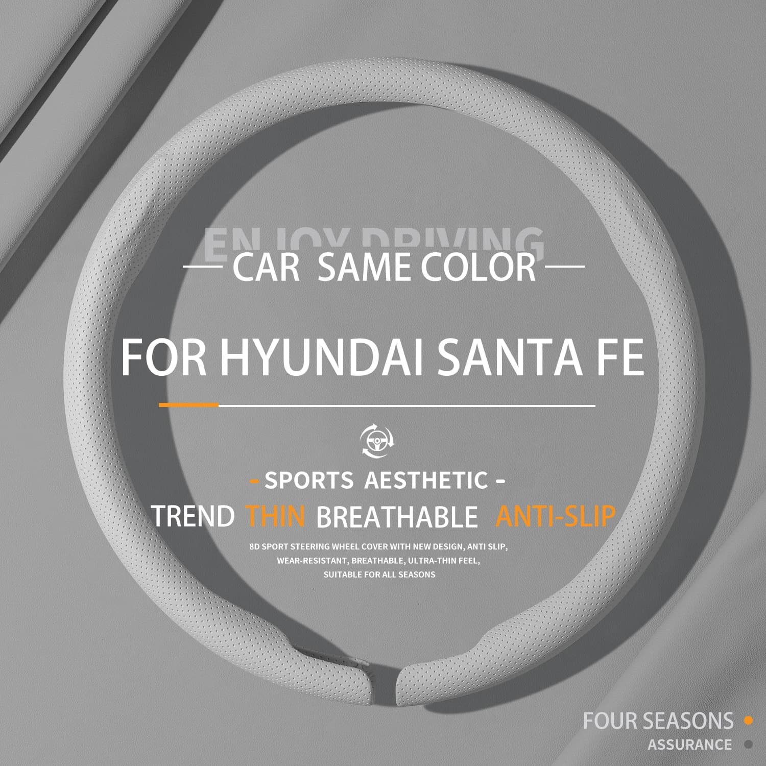 Adatto per HYUNDAI SANTA FE, Coprivolante Ultra-sottile da 38cm, Accessori Auto
