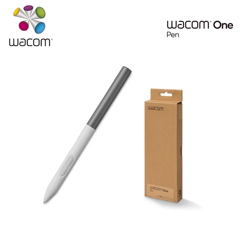 Penna standard Wacom One (per display e tablet Wacom One edizione 2023), parte anteriore bianca/posteriore grigio