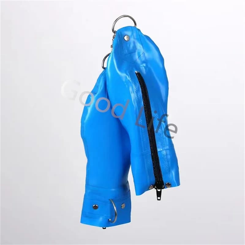 Guanti da Boxe in Lattice per Bondage con Anello in Ferro e Chiusura a Zip Senza Dita 0,4mm