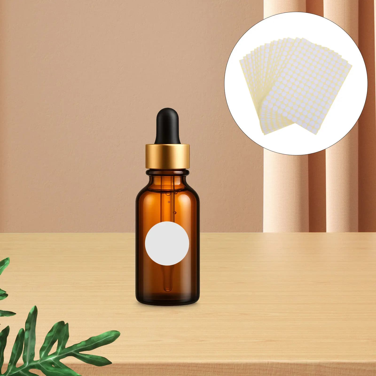 7425Pcs Mini Round Blank Sticker Labels White 10Mm Writable Self Adhesive Essential Oil Bottle Caps Office School Home