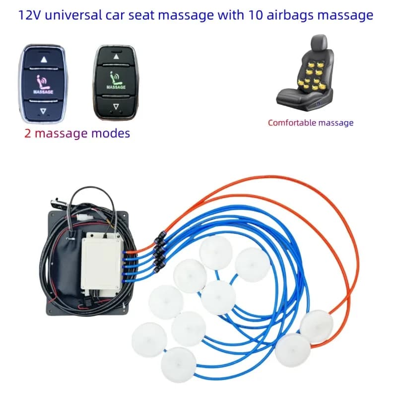 10 Airbag Pneumatico Seggiolino Auto Cuscini Indietro Supporto Lombare Schienale Massaggiatore Cuscino per Volkswagen Audi Coprisedile Sterzo Interno