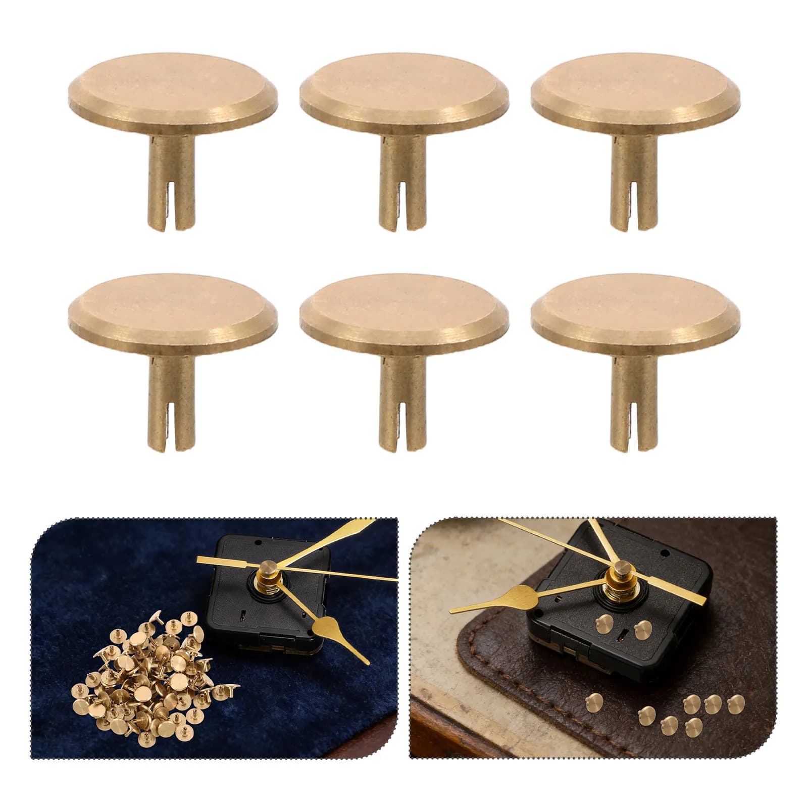 100Pcs Clock Second Hand Caps Copper Replacement Kit Quartz Wall Clock DIY Repair Parts Accurate Timekeeping Accessories