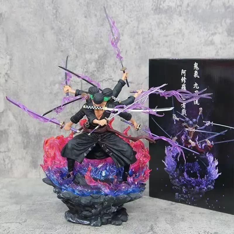Action Figure One Piece Zoro, Statua Anime Asura Roronoa Zoro, Modellino da Collezione, Giocattolo per Bambini, Regalo di Natale