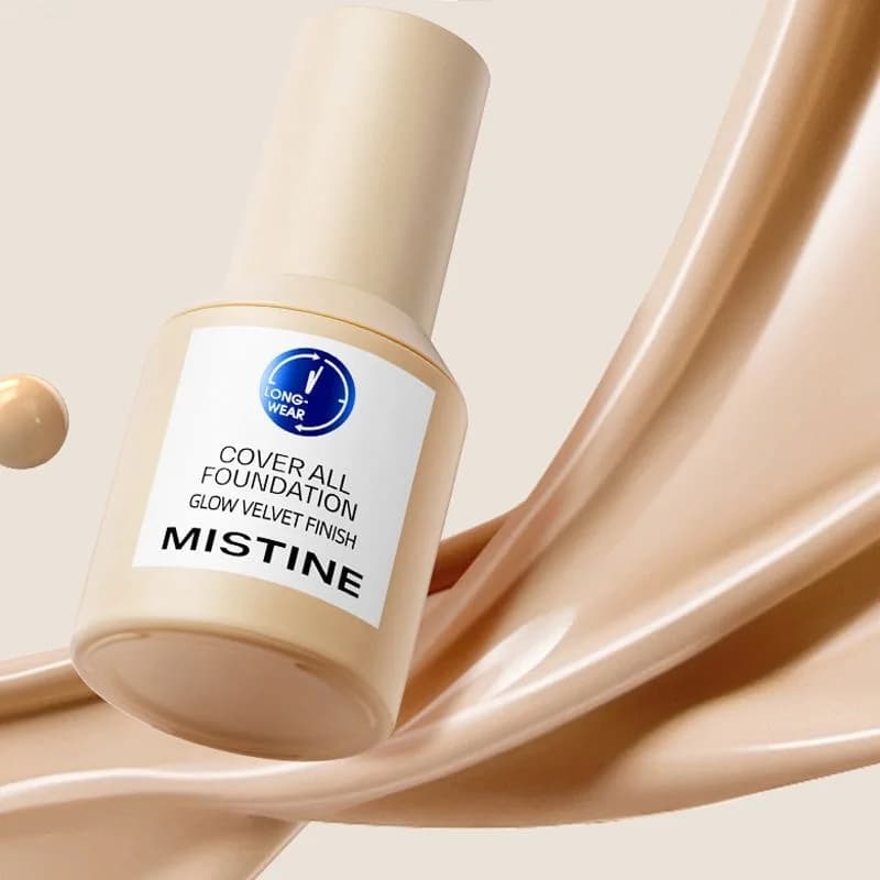 Base per il trucco fondotinta liquido senza olio mistina fondotinta liquido a lunga tenuta minerale vegano a copertura totale finitura opaca per il viso