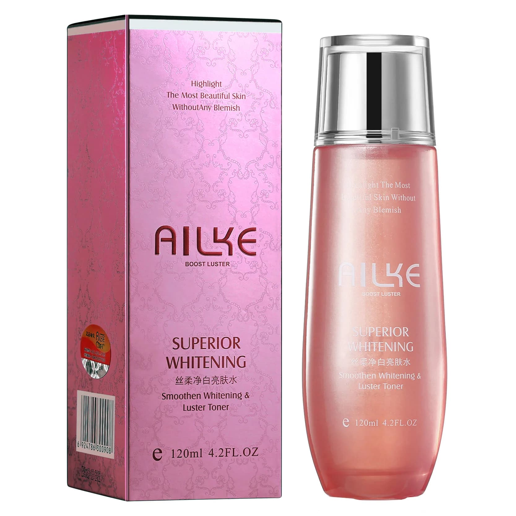 AILKE Rosewater face toner, with vitamin C, lightening, pore cleaning, moisturizing, oil control, facial care communication