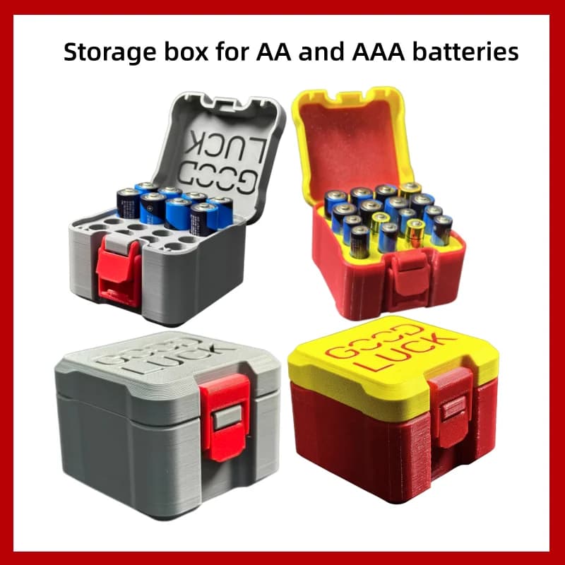 AA AAA Battery Storage Box 3D printing PETG with 16 holes Cell Holder for lithium battery cells storage