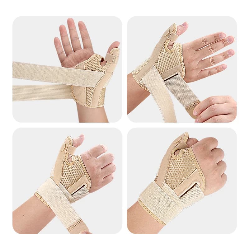 Supporto Flessibile per Polso e Pollice, Tutore Regolabile, Stabilizzatore e Immobilizzatore per Polso e Pollice, Supporto per Pollice Trigger
