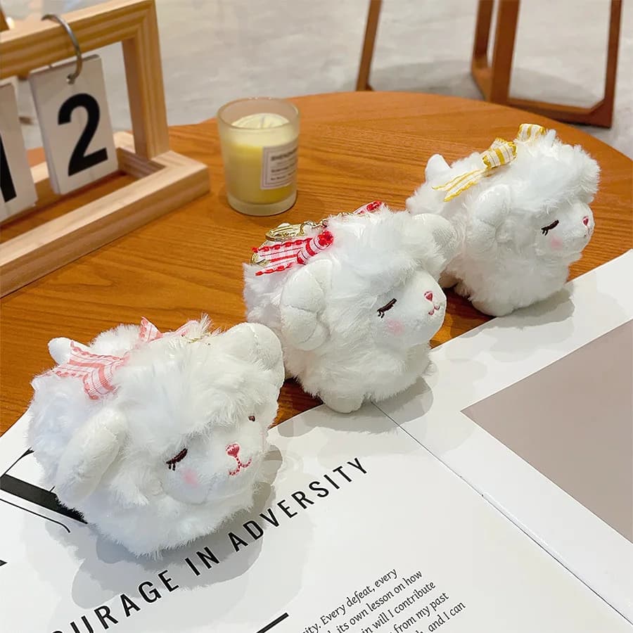 Peluche a forma di pecorella da appendere - Morbido agnellino di peluche, accessorio per borsa, regalo di compleanno