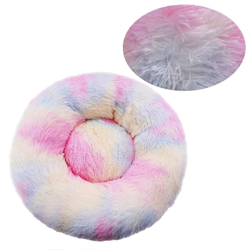 Cuccia Rotonda per Cani, Letto Caldo Invernale per Gatti, Cesto in Peluche Lavabile per Cani di Piccola, Media e Grande Taglia, Divano per Cani e Gatti