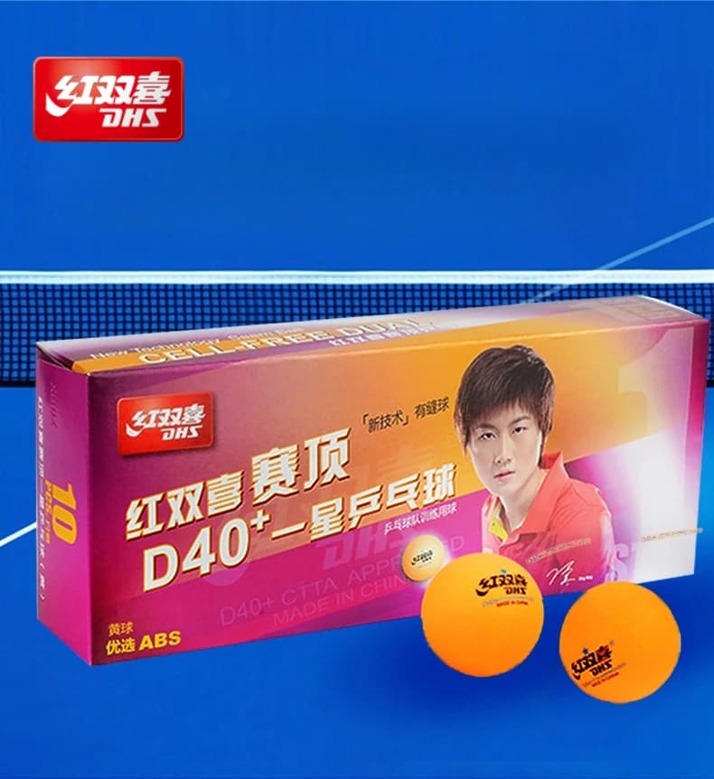 DHS 1 Star Level Tournament Nuovo materiale cucito D40 + ABC Ball Pallina da ping pong Pallina da ping pong 10 pz/pacco