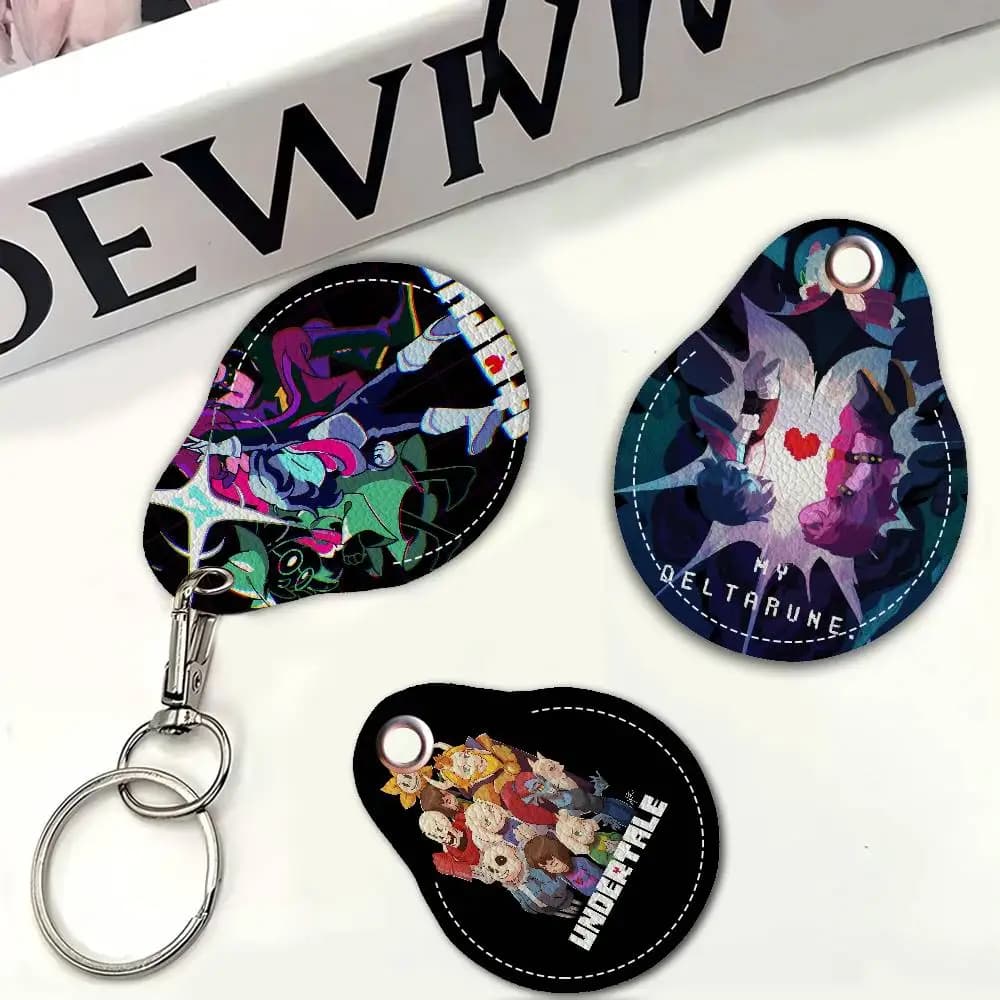 Portachiavi Protettivo per Carte a Forma di Goccia d'Acqua del Gioco Cartoon Deltarune, Porta Tessera Comunitaria, Porta Tessera Ascensore, Sensore per Carte, Protezione per Carte
