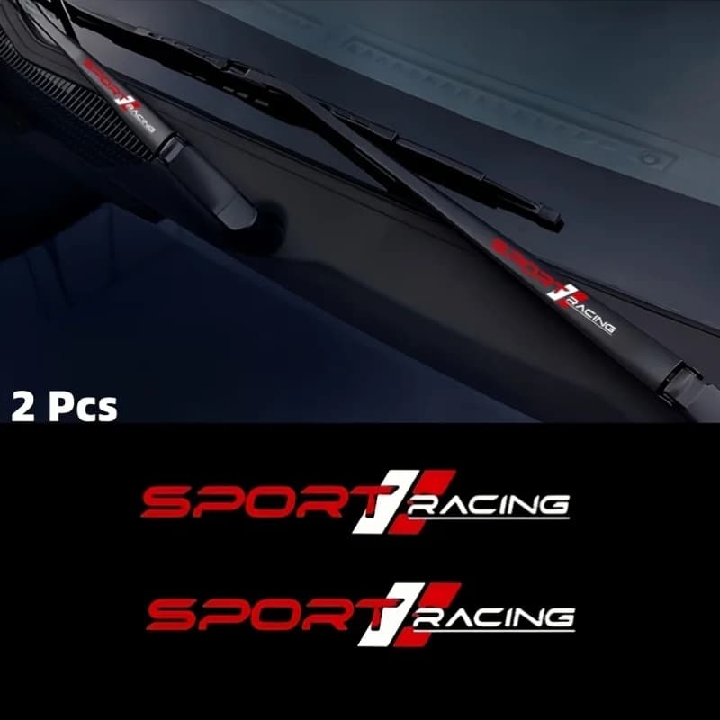 2/4 Pezzi Adesivi Vinilici Impermeabili con Grafica Racing per Auto, Moto, Bici, Casco, Laptop - Decorazione